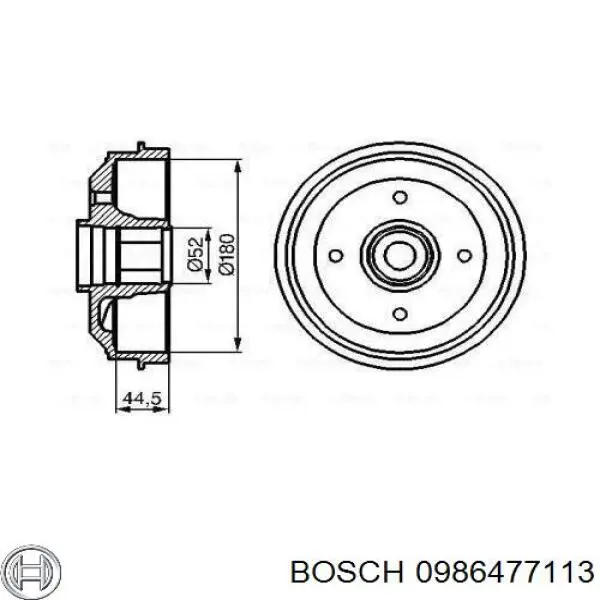 0 986 477 113 Bosch барабан тормозной задний