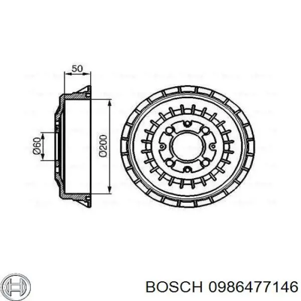 Задний барабан Bosch 0986477146