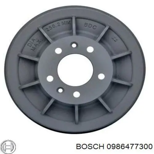 0 986 477 300 Bosch tambor do freio traseiro