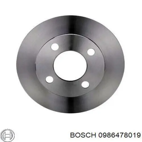 Disco de freno trasero 0986478019 Bosch