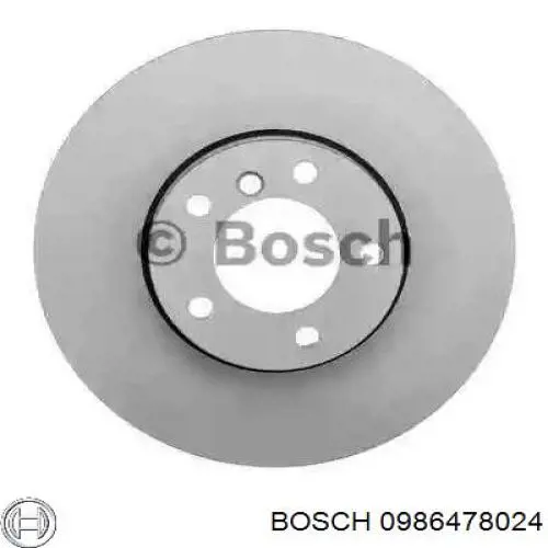 Передние тормозные диски 0986478024 Bosch