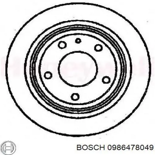 Freno de disco delantero 0986478049 Bosch