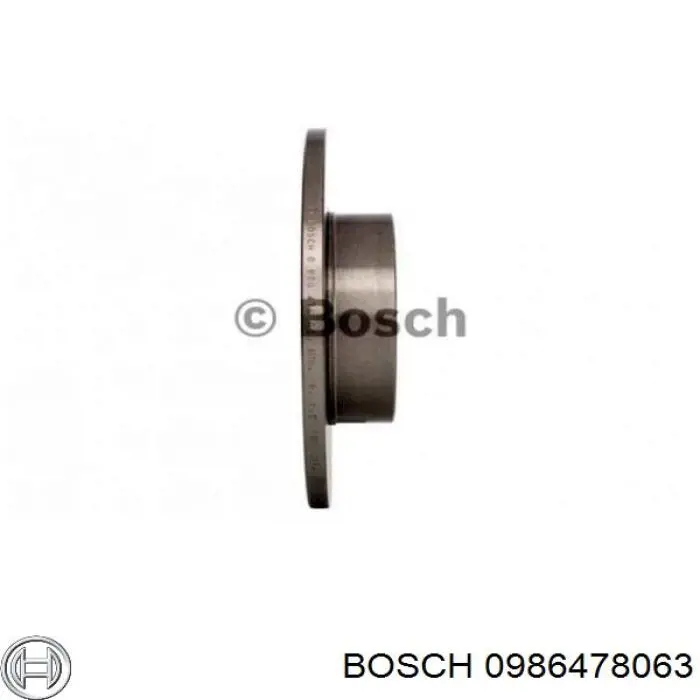 Передние тормозные диски 0986478063 Bosch