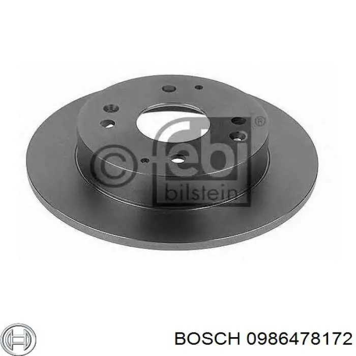 Купить 0986478172 Bosch Диск тормозной задний