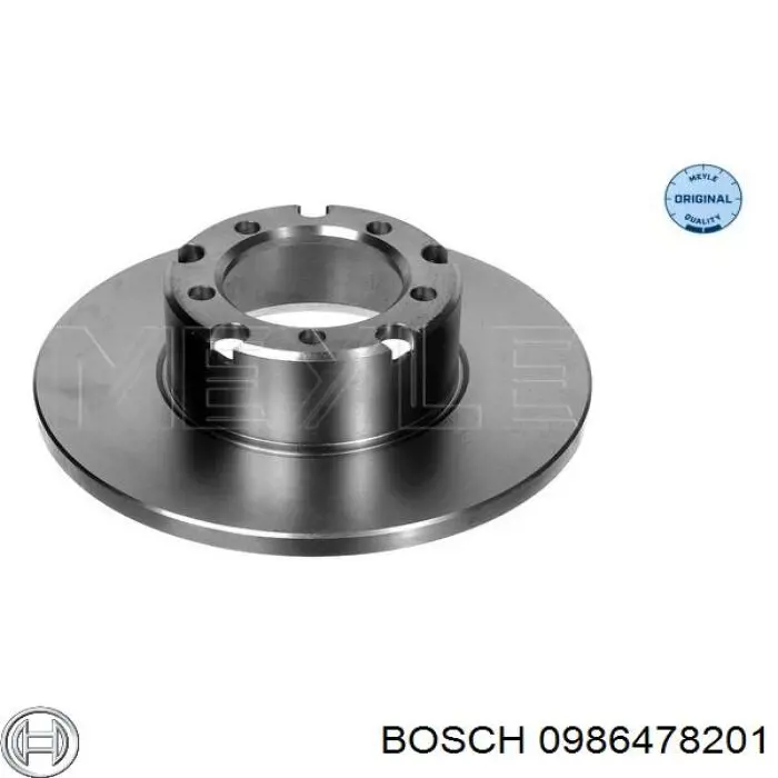Freno de disco delantero 0986478201 Bosch