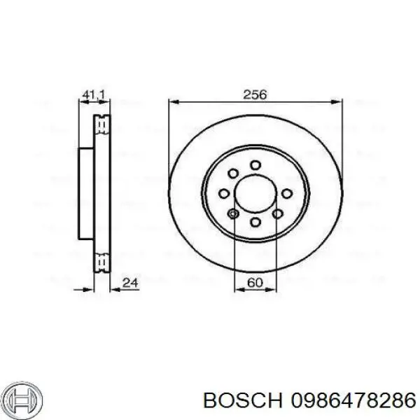 0986478286 Bosch диск тормозной передний