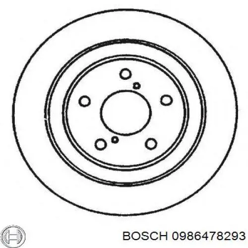Тормоз дисковый передний Bosch 0986478293 цена, от 26.61 USD