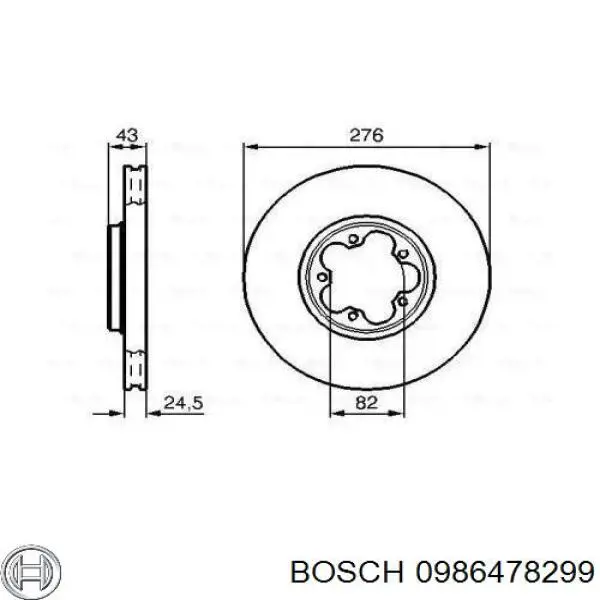 Купить 0986478299 Bosch Ротор тормозной
