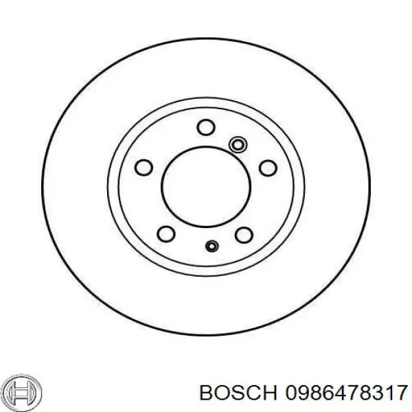 0986478317 Bosch Диск тормозной передний