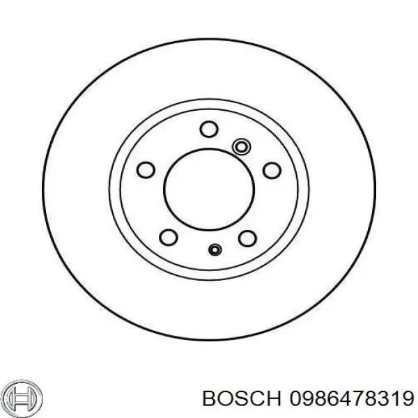 Freno de disco delantero 0986478319 Bosch