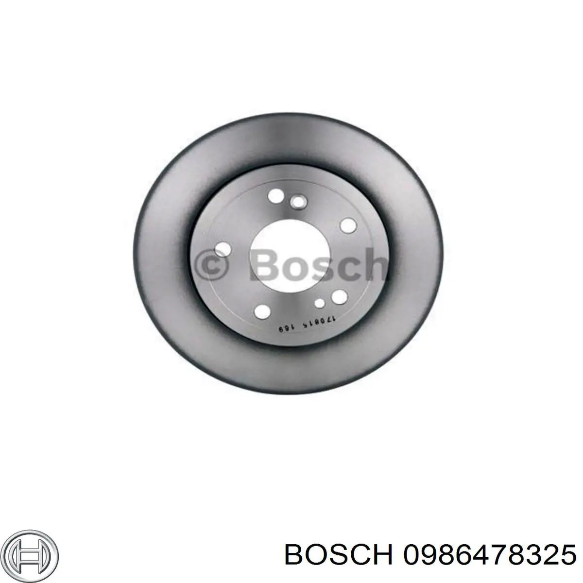 0986478325 Bosch диск тормозной задний