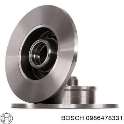 Disco de freno trasero 0986478331 Bosch