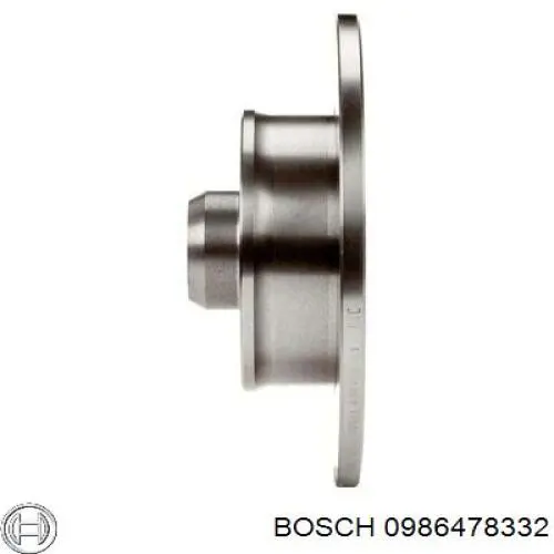 0 986 478 332 Bosch диск тормозной задний