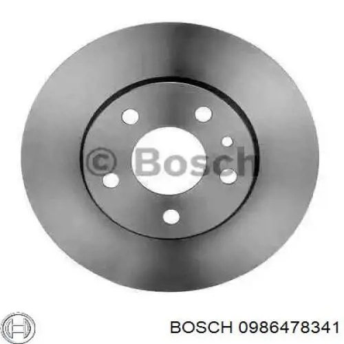 0 986 478 341 Bosch диск тормозной задний