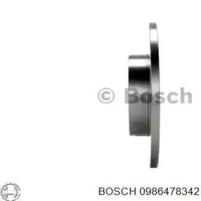 Диск гальмівний задній 0986478342 Bosch