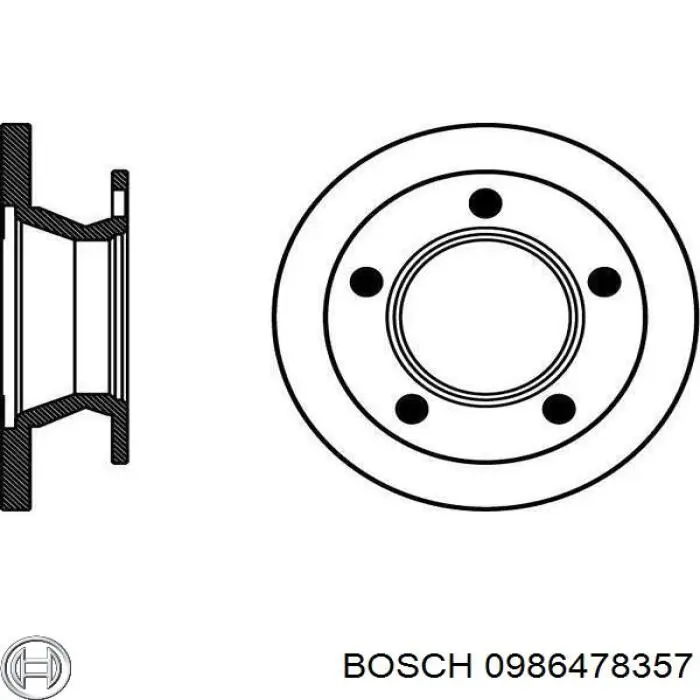 0986478357 Bosch диск тормозной передний