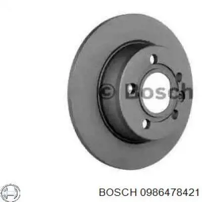 0986478421 Bosch диск тормозной задний