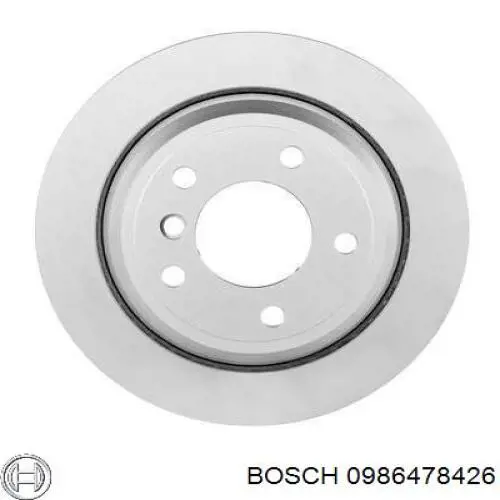 Disco de freno trasero 0986478426 Bosch