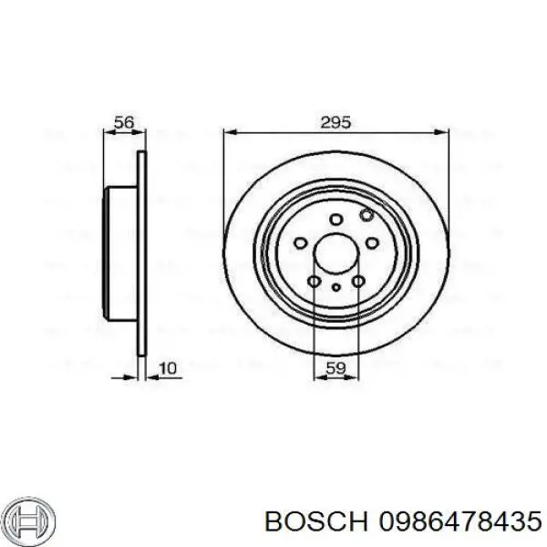 Тормозные диски 0986478435 Bosch