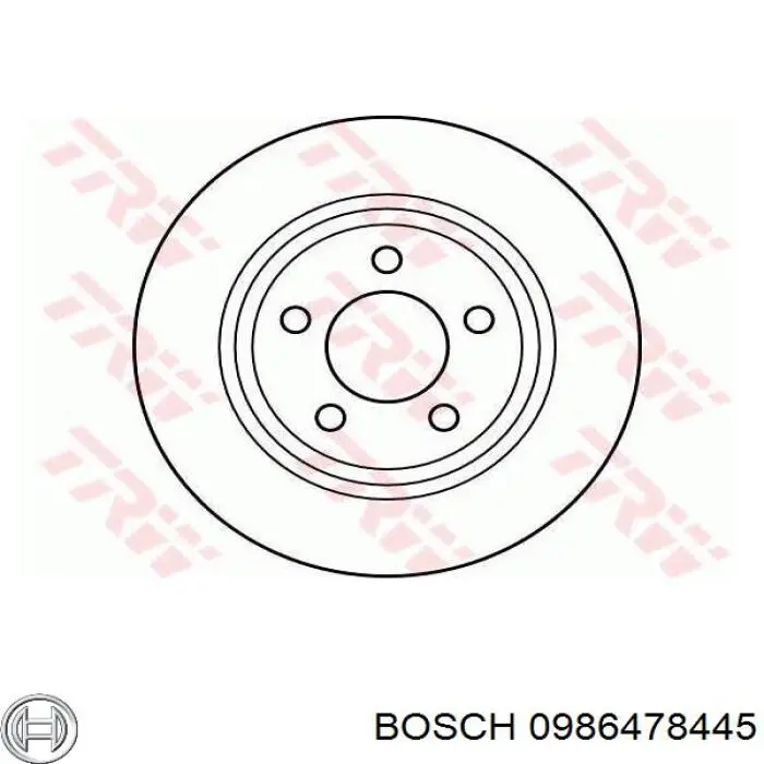 Тормозные диски 0986478445 Bosch