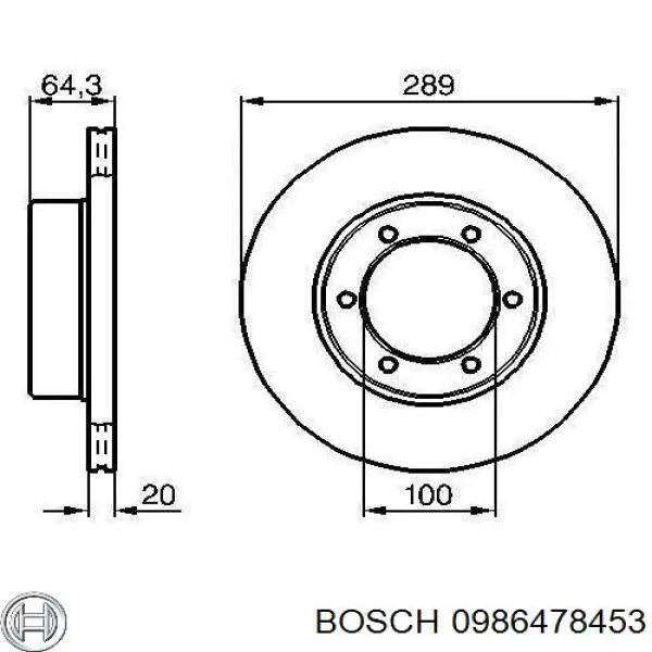 0986478453 Bosch тормозные диски