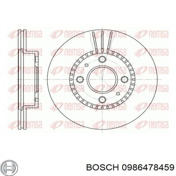 Купить 0986478459 Bosch Ротор тормозной