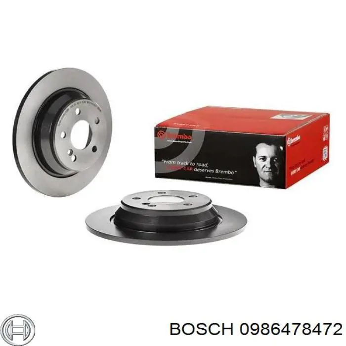 Тормозные диски 0986478472 Bosch