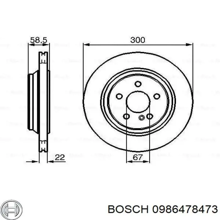 0 986 478 473 Bosch тормозные диски