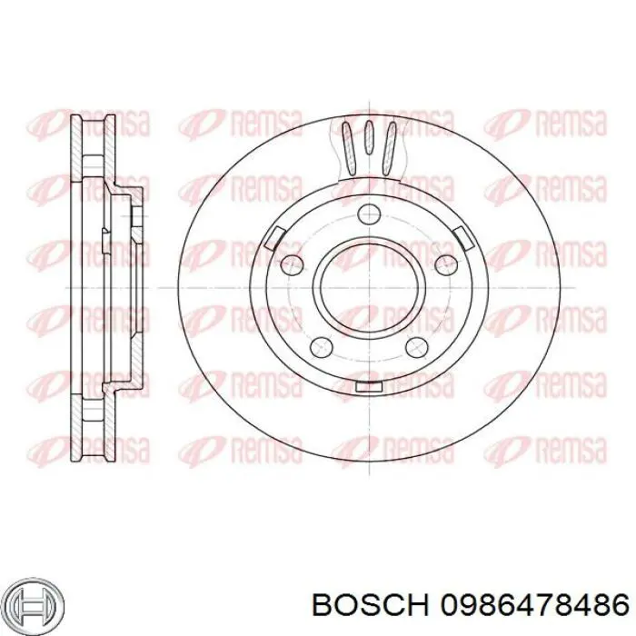 Купить 0986478486 Bosch Ротор тормозной