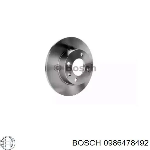 Disco de freno trasero 0986478492 Bosch