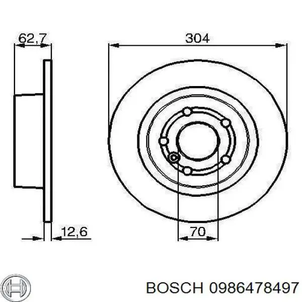 0986478497 Bosch тормозные диски