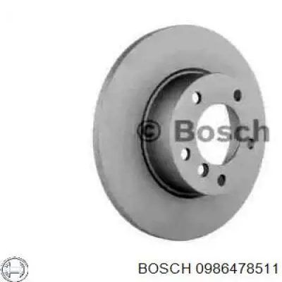 0 986 478 511 Bosch диск тормозной передний