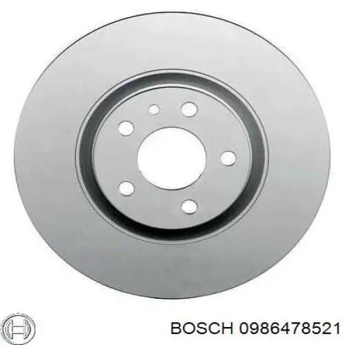 Диск гальмівний передній 0986478521 Bosch