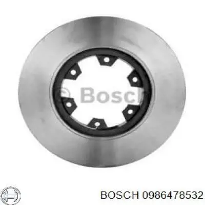Freno de disco delantero 0986478532 Bosch