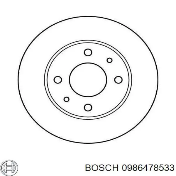 0986478533 Bosch диск тормозной передний
