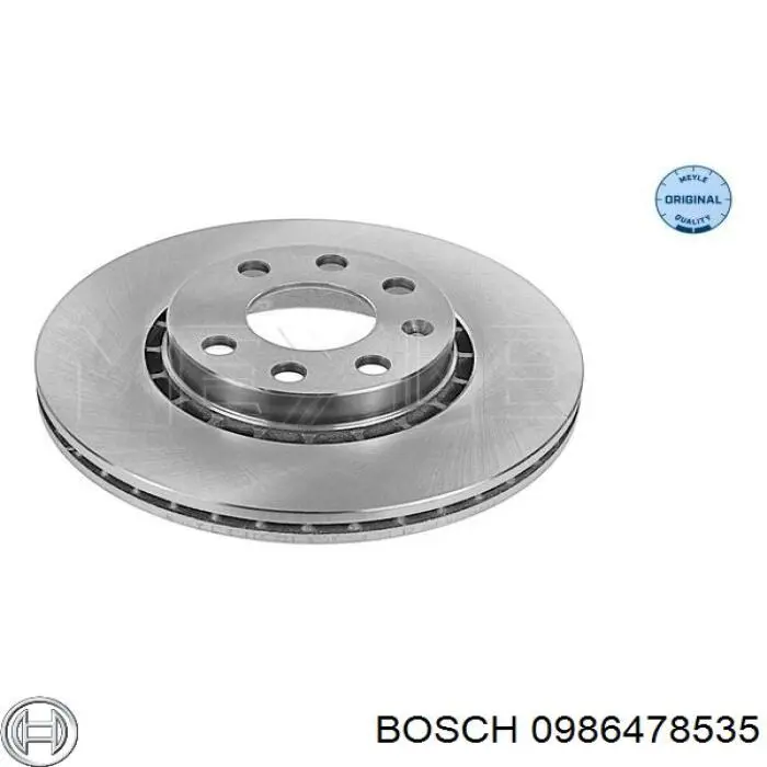 Freno de disco delantero 0986478535 Bosch