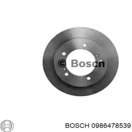 Freno de disco delantero 0986478539 Bosch