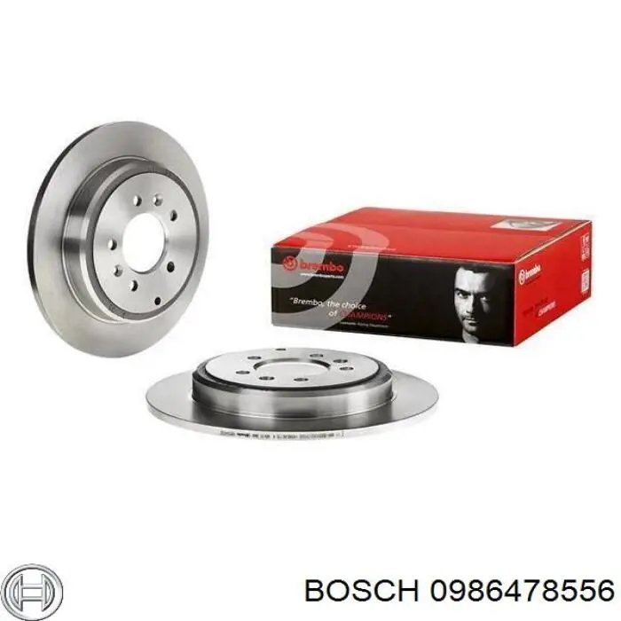 Купить 0986478556 Bosch Диск тормозной задний