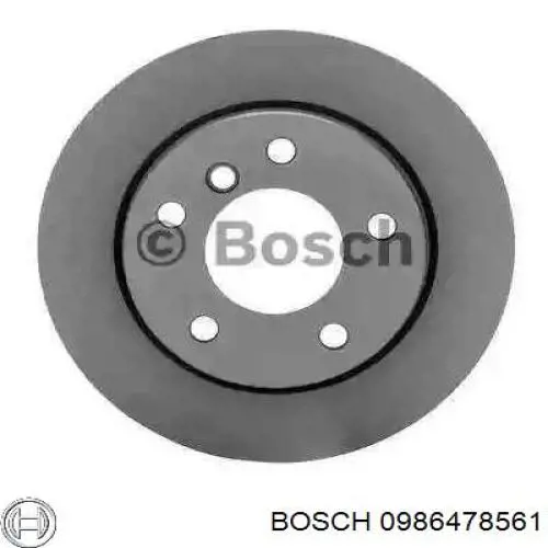 0986478561 Bosch диск тормозной задний