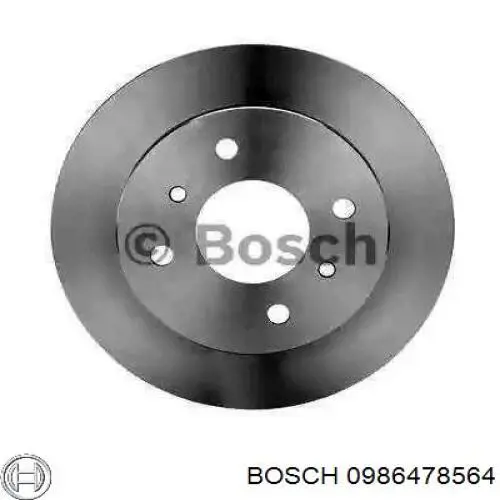 0986478564 Bosch диск тормозной задний