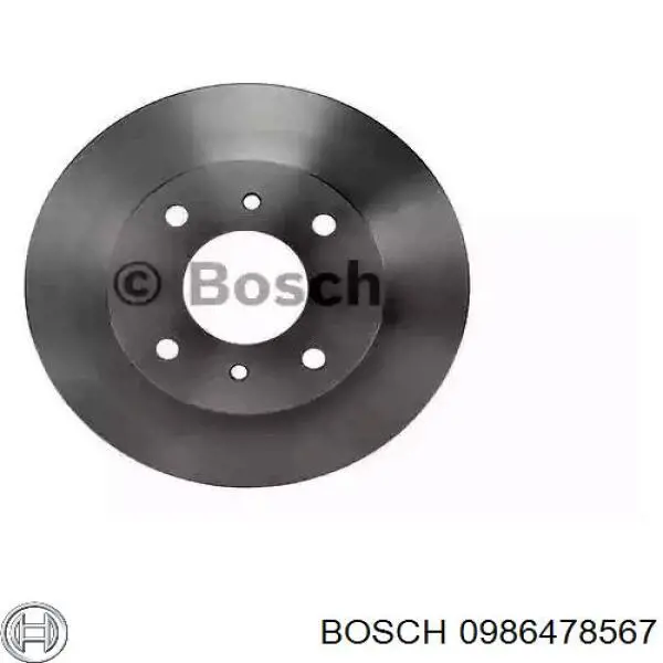 Передние тормозные диски 0986478567 Bosch