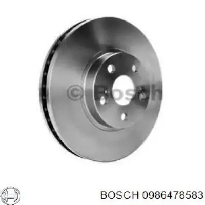 0986478583 Bosch диск тормозной передний