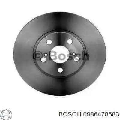 Freno de disco delantero 0986478583 Bosch