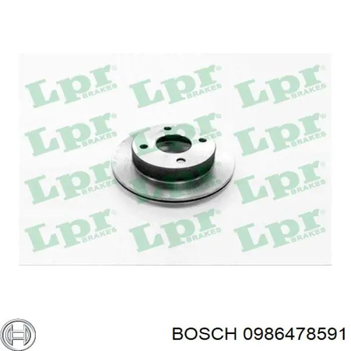 Передние тормозные диски 0986478591 Bosch