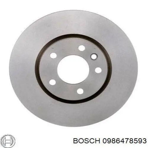 Disco de freno delantero 0986478593 Bosch