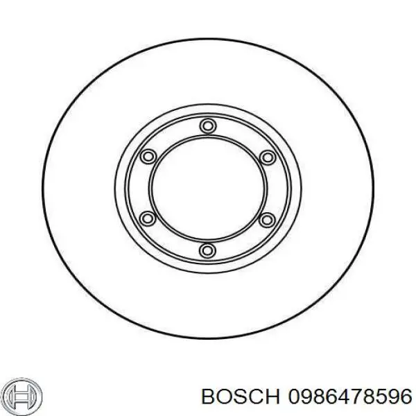 Передние тормозные диски 0986478596 Bosch