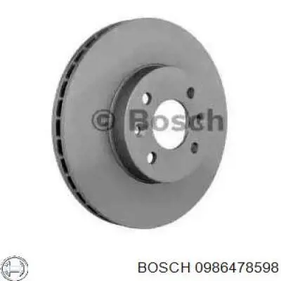 0986478598 Bosch диск тормозной передний