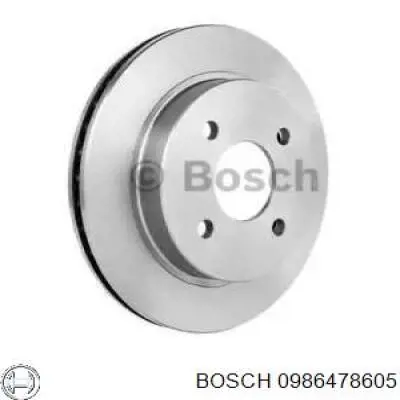 0 986 478 605 Bosch диск тормозной задний