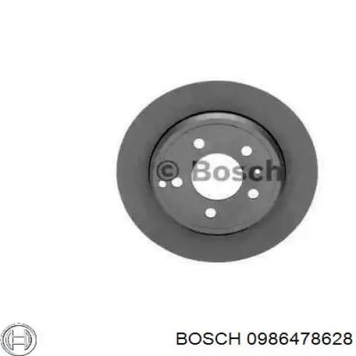 Disco de freno trasero 0986478628 Bosch