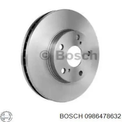 Freno de disco delantero 0986478632 Bosch